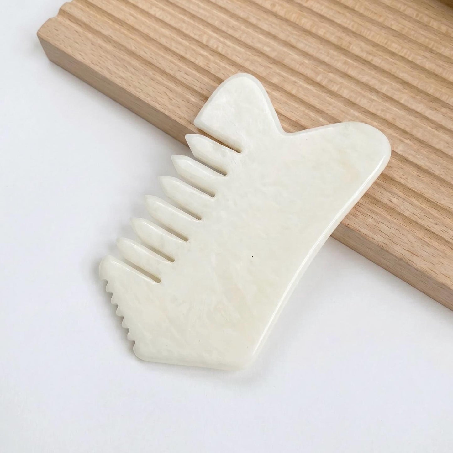 Natural Jade Pocket Comb, Crystal Scalp Massage Hairbrush, Gua Sha Hair Tool, Unique Gemstone Comb, Self Care Gift