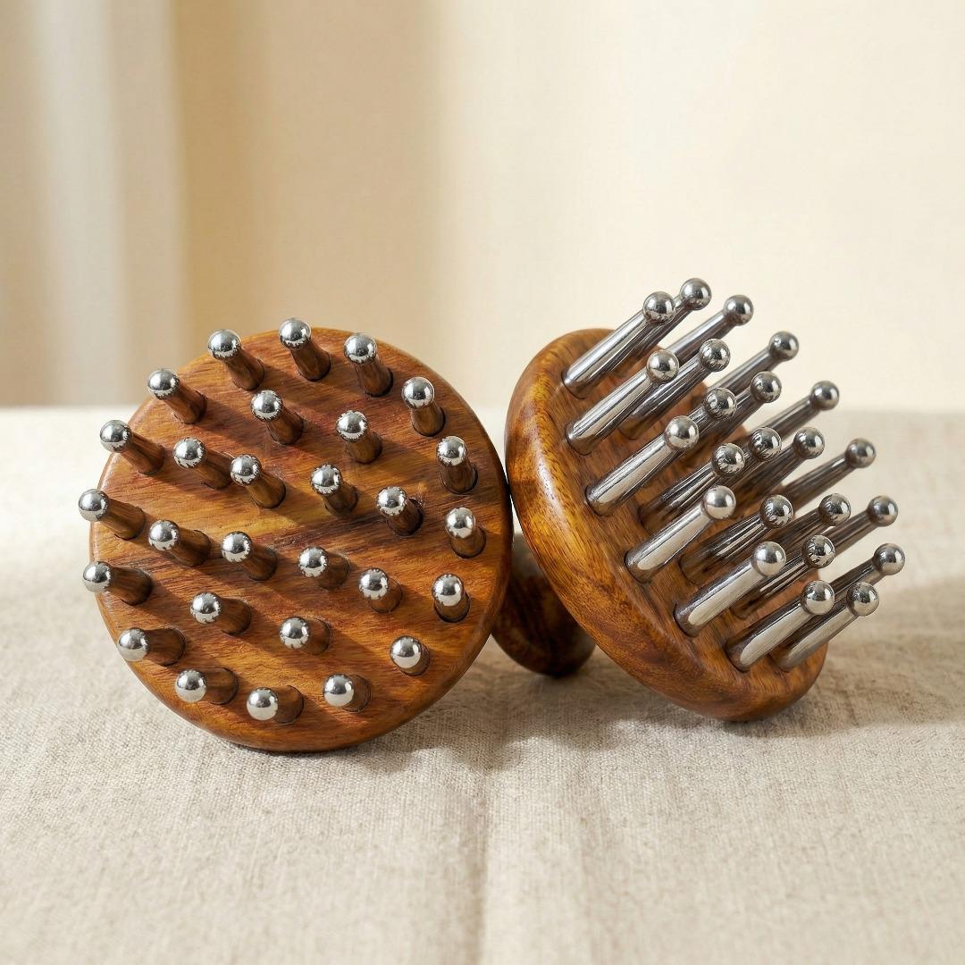 Terahertz Crystal Scalp Massage Comb, Hair Detangling Brush, Head Relax Tool, Smooth Anti Frizz Comb, Self Care Gift for Women, Pocket Comb