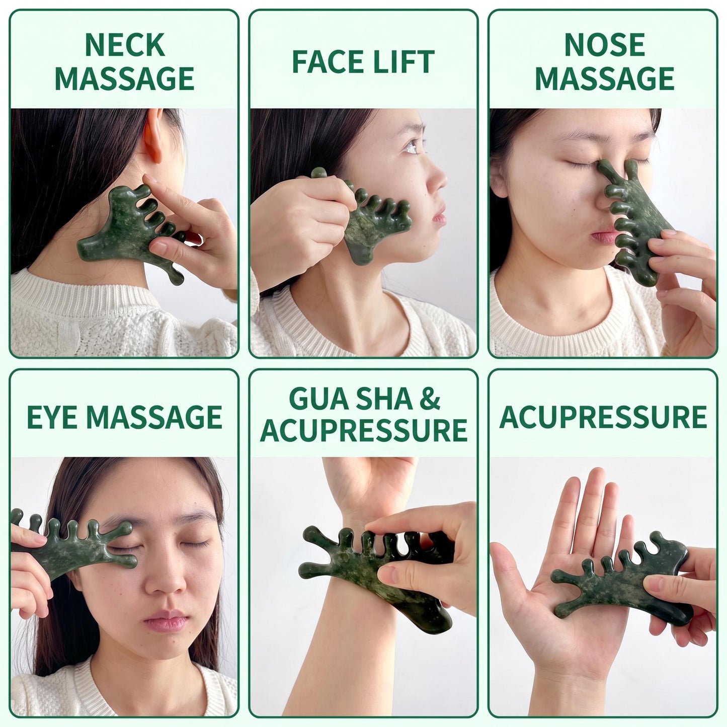 Personalized Natural Jade Scalp Comb, Engraved Hair Brush, Meridian Massage Tool, Handcrafted Gemstone Gua Sha, Unique Birthday Gift