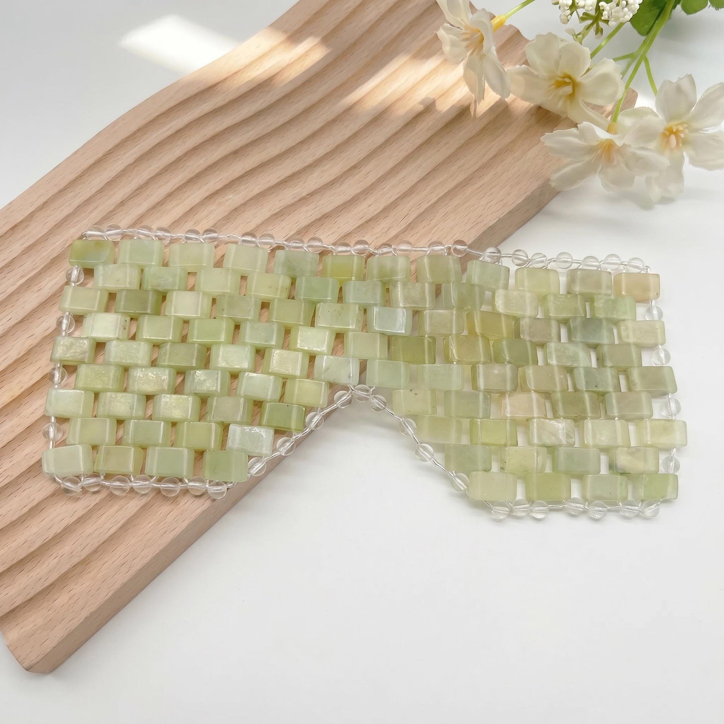 Natural Crystal Eye Mask for Relaxation, Gemstone Sleep Mask, Rose Quartz, Amethyst, Aventurine Eye Cover, Cooling Self Care Spa Gift