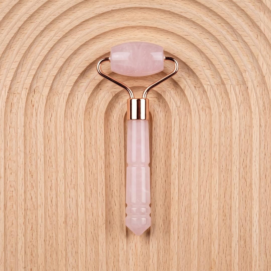 Natural Gemstone Face Roller, Crystal Acupressure Stick, Quartz Skincare Massager, Gua Sha Facial Beauty Tool, Aesthetic Self Care Gift