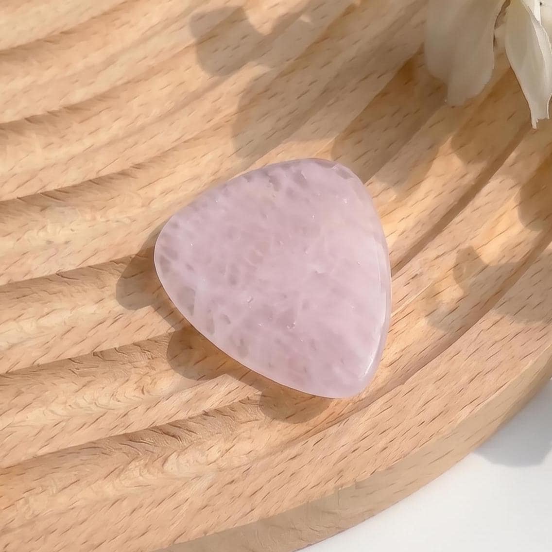 Custom Engraved Gemstone Guitar Picks, Natural Crystal Stone Plectrums, Personalized Music Gift, Rose Amethyst Lapis, Custom Musician Gift