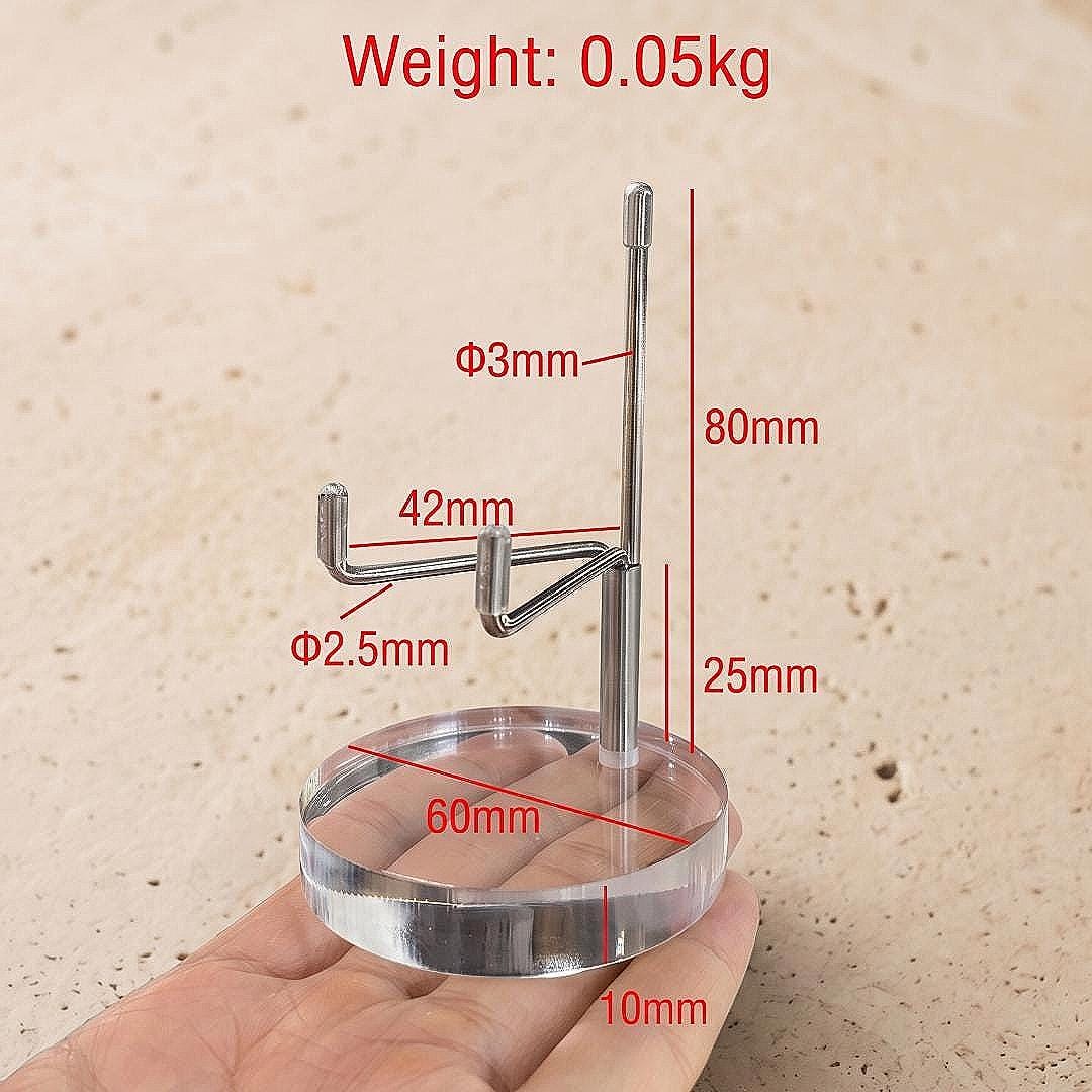 Adjustable Mineral Display Stand with Acrylic Base, Crystal Cluster Holder, Specimen Easel, Geode Slice Support, Unique Crystal Gift