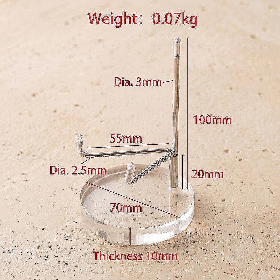 Adjustable Mineral Display Stand with Acrylic Base, Crystal Cluster Holder, Specimen Easel, Geode Slice Support, Unique Crystal Gift