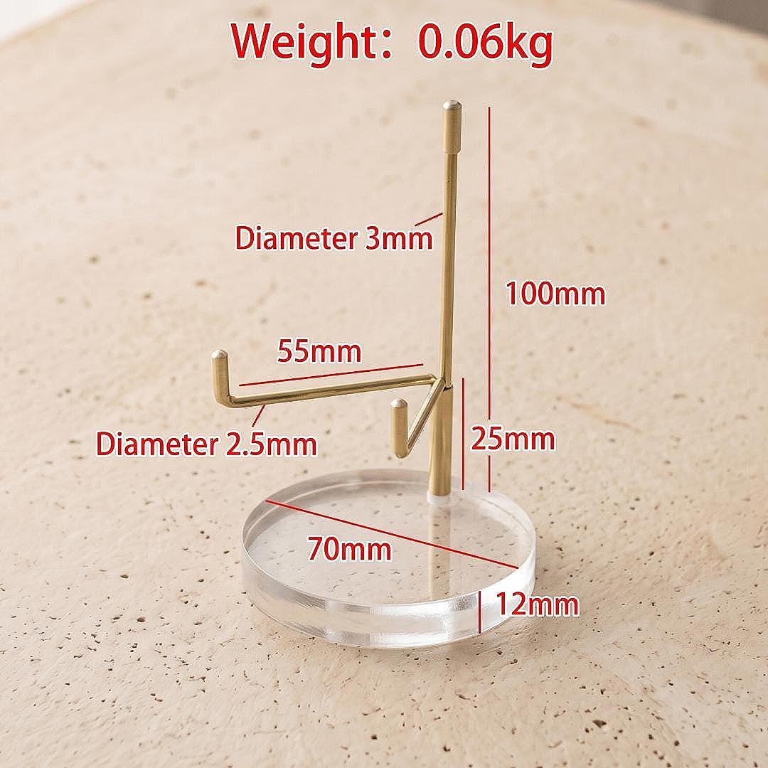 Adjustable Mineral Display Stand with Acrylic Base, Crystal Cluster Holder, Specimen Easel, Geode Slice Support, Unique Crystal Gift