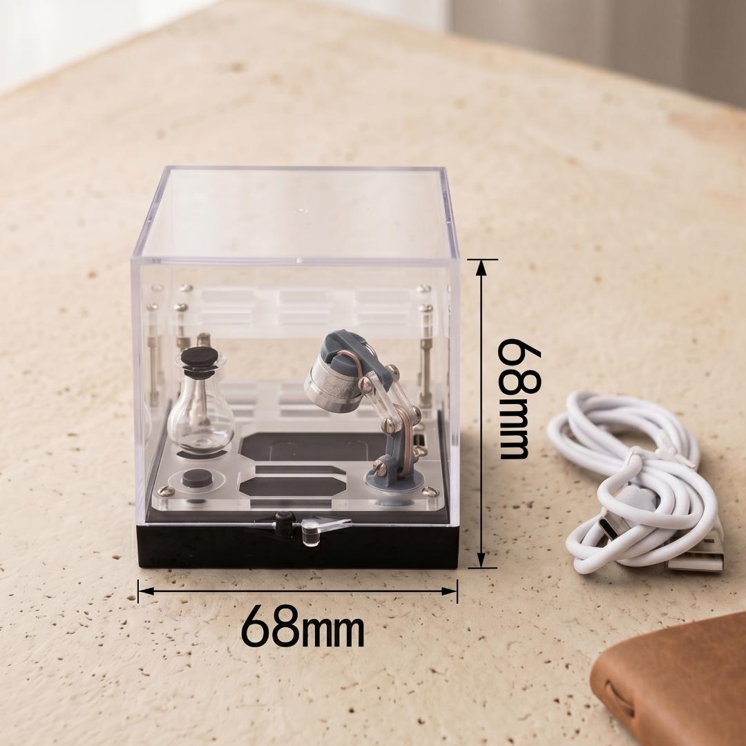 UV Light Fluorescent Mineral Display Case, Acrylic Tiered Crystal Storage Box, Light up Specimen Showcase, Desk Organiser Geologist Gift