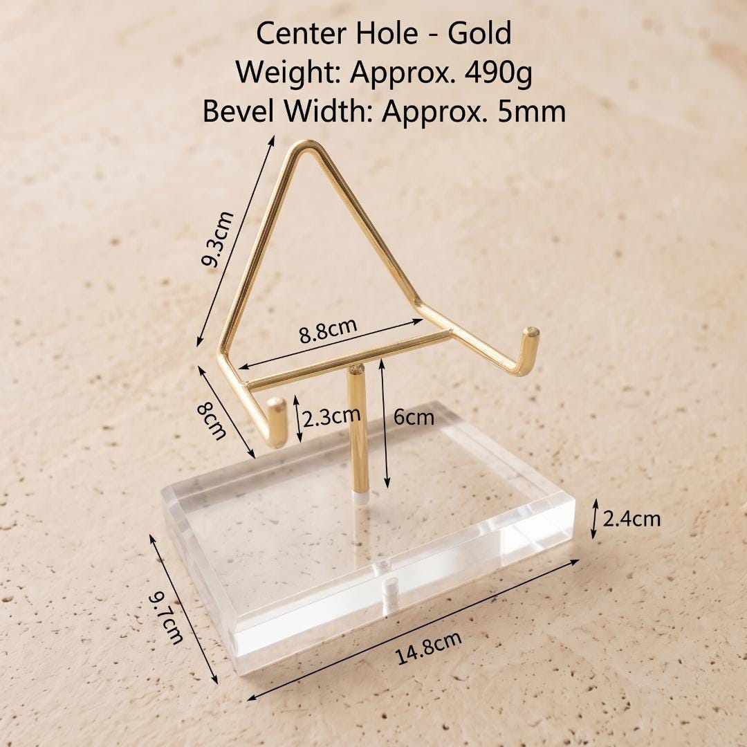 4 Prong Acrylic Crystal Display Stand, Mineral Rock Geode Specimen Holder,  Fossil Pedestal Base, Desk Decor Gift