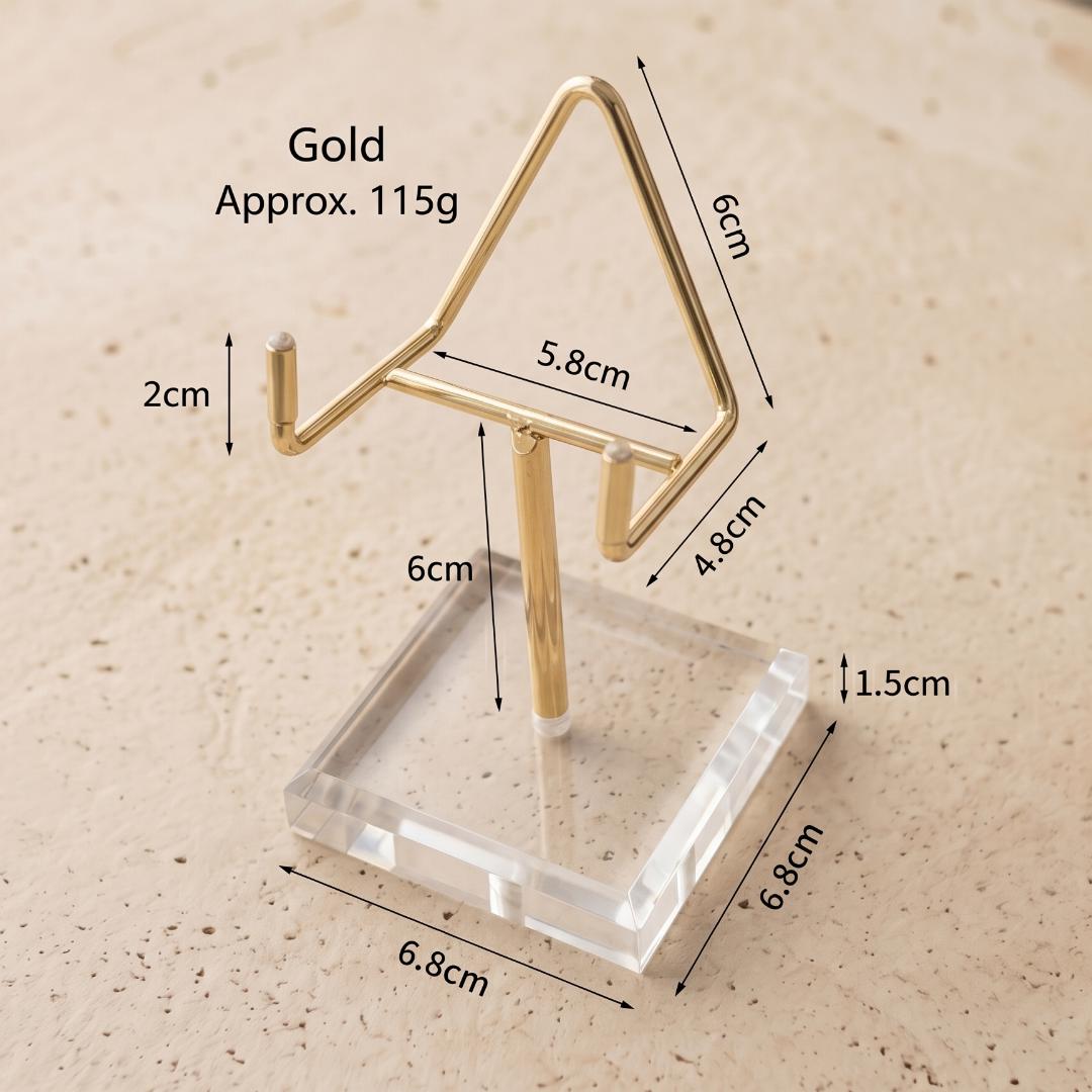 4 Prong Acrylic Crystal Display Stand, Mineral Rock Geode Specimen Holder,  Fossil Pedestal Base, Desk Decor Gift