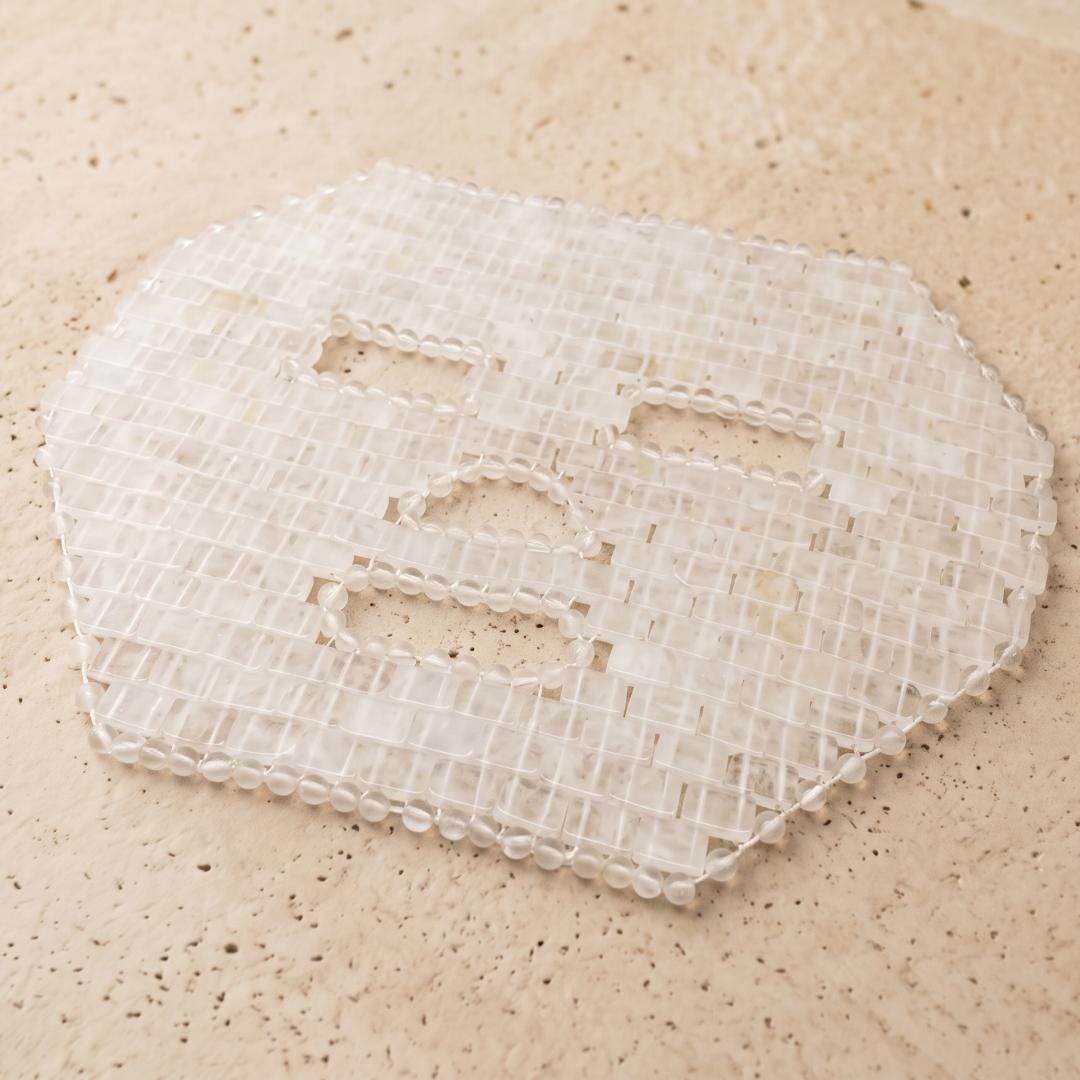 Cooling Gemstone Facial Mask, Jade Crystal Eye Mask, Amethyst Rose Quartz Sheet Mask, Sustainable Sleep Blindfold, Meditation Gift