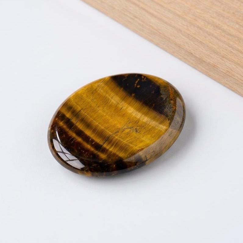 Personalized Sensory Stone & Worry Stone for Stress Relief, Polished Palm Gemstone for Meditation and Yoga, Unique Relaxation Gift