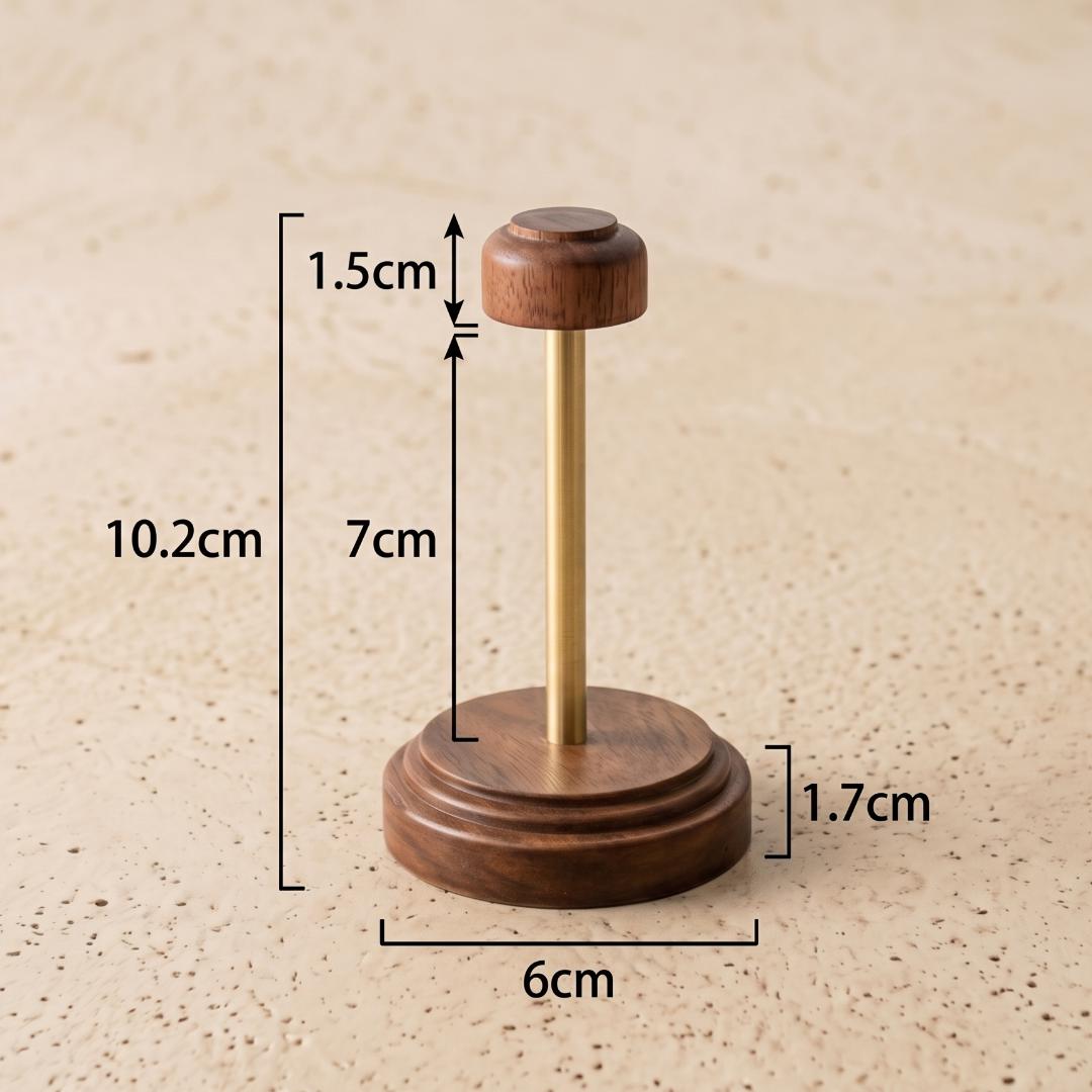 Custom Action Figure Stand Walnut Wood Base, Aesthetic Solid Wood Stand for Collectibles, Helmet Holder, Unique Gift Idea for Men