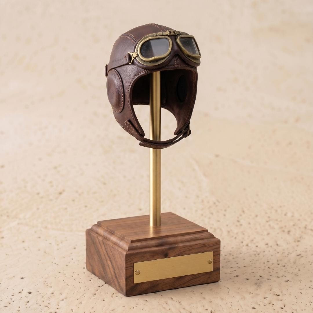 Custom Action Figure Stand Walnut Wood Base, Aesthetic Solid Wood Stand for Collectibles, Helmet Holder, Unique Gift Idea for Men