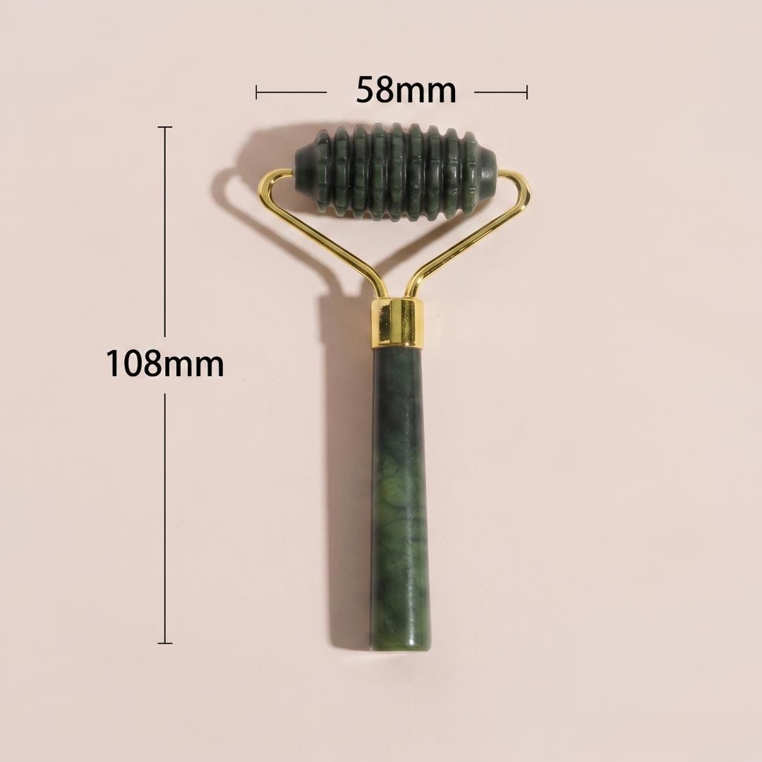 Luxury Jade Roller Gua Sha, Natural Stone Facial Massager, Premium Skin Care Ritual Tools, Self Care Luxury Gift