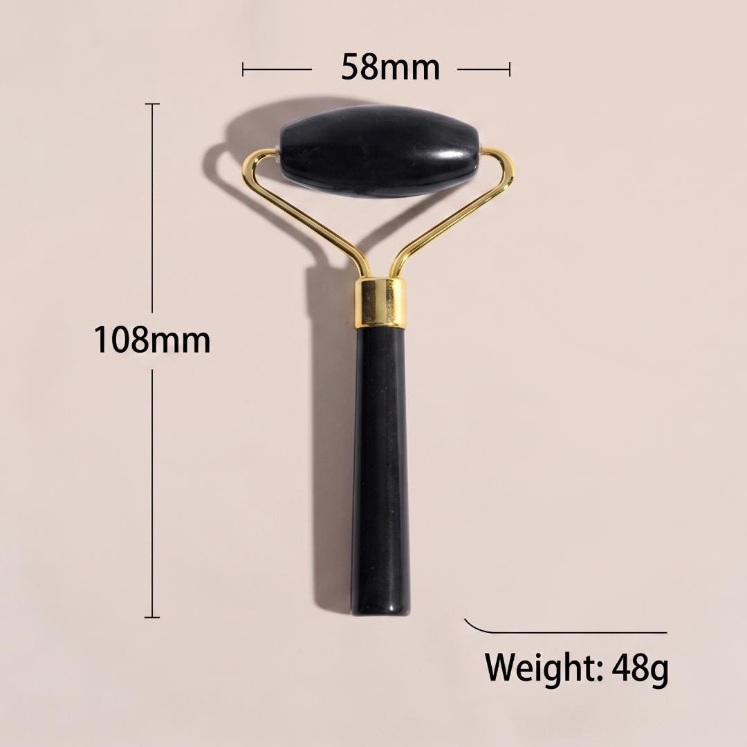 Luxury Jade Roller Gua Sha, Natural Stone Facial Massager, Premium Skin Care Ritual Tools, Self Care Luxury Gift