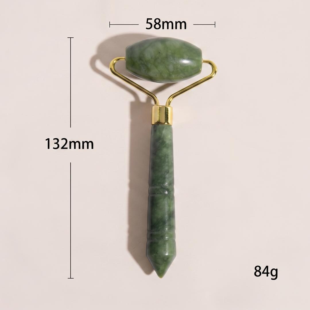 Luxury Jade Roller Gua Sha, Natural Stone Facial Massager, Premium Skin Care Ritual Tools, Self Care Luxury Gift