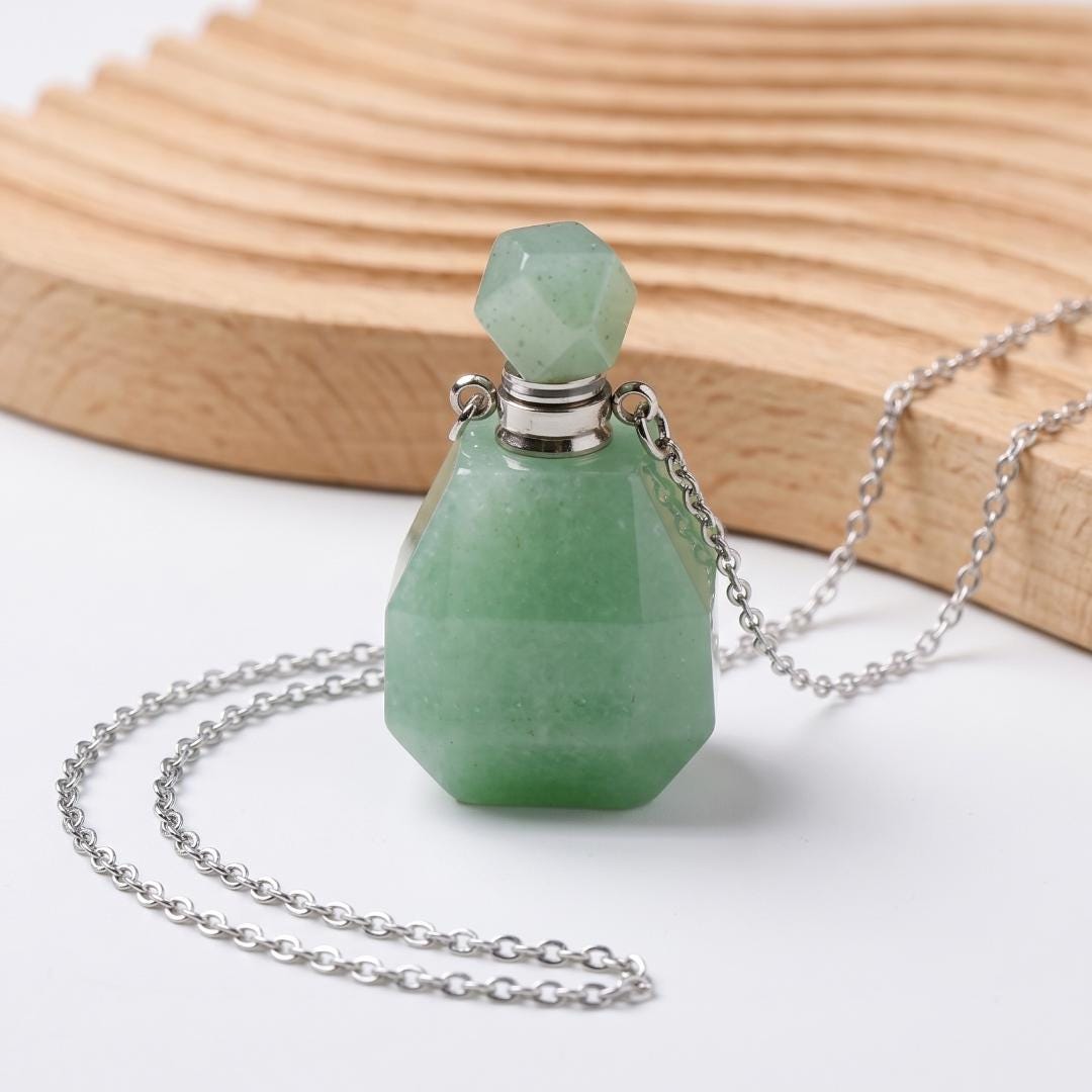 Personalized Crystal Perfume Bottle Pendant, Gemstone Essential Oil Vial Keychain with Tassel, Pocket Fragrance Vial, Birthday Gift