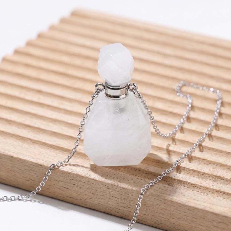 Personalized Crystal Perfume Bottle Pendant, Gemstone Essential Oil Vial Keychain with Tassel, Pocket Fragrance Vial, Birthday Gift