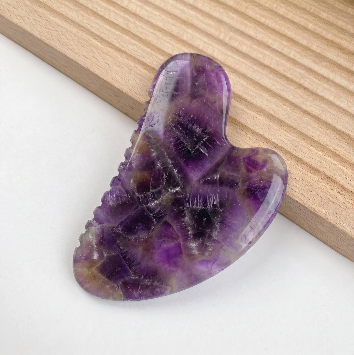 Personalized Engraved Gua Sha Tool, Custom Name Crystal Facial Massager, Natural Rose Quartz Jade Amethyst Gua Sha Stone, Spa Gift for Her