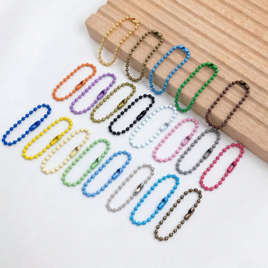 Metal Bead Chains, Colorful Spray Paint Ball Chain, DIY Handmade Jewelry Making Supplies, Keychain Tag Fasteners, Crafting Accessories