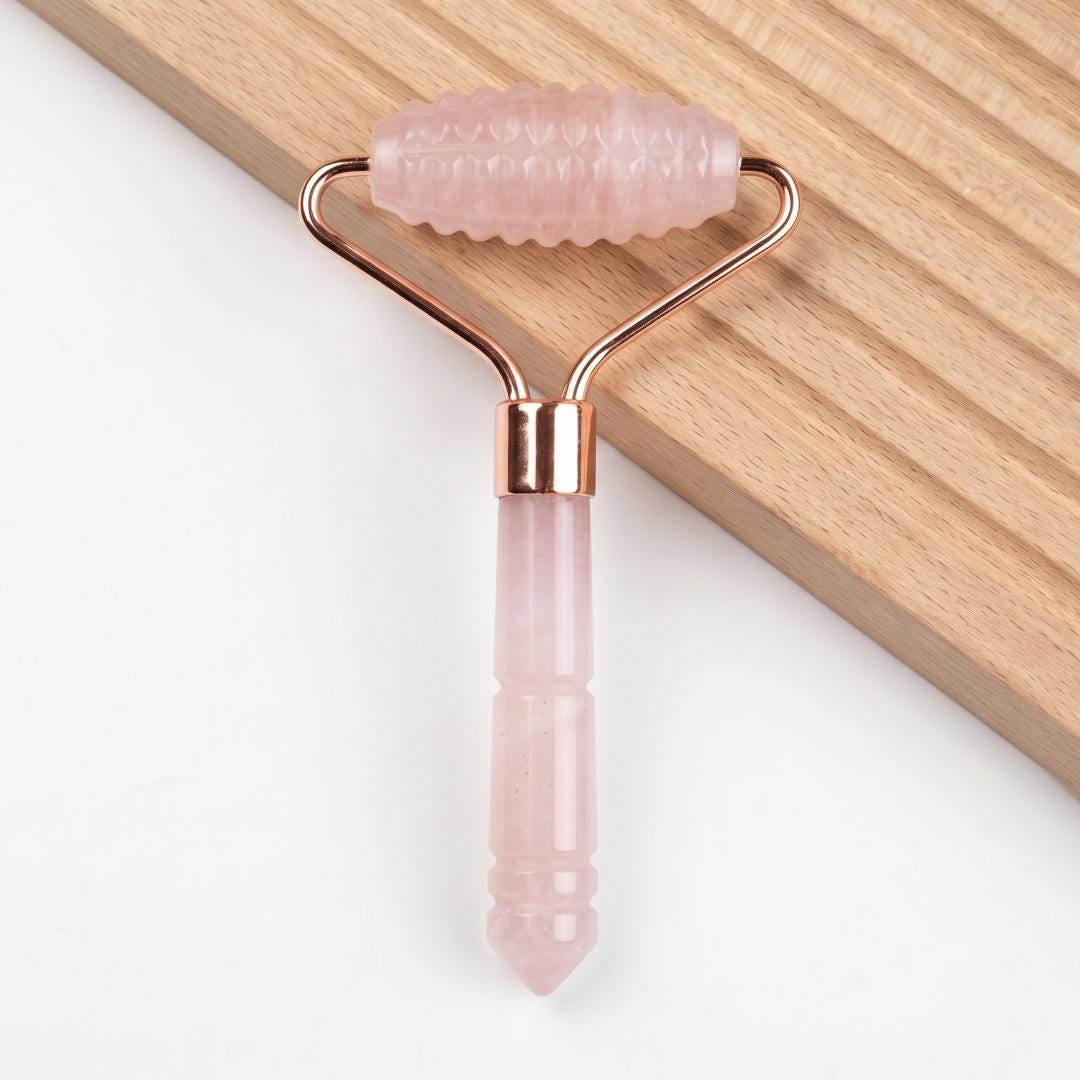 Natural Gemstone Face Roller, Crystal Acupressure Stick, Quartz Skincare Massager, Gua Sha Facial Beauty Tool, Aesthetic Self Care Gift