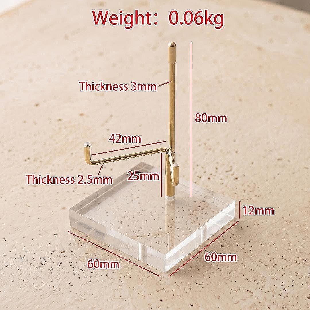 Adjustable Mineral Display Stand with Acrylic Base, Crystal Cluster Holder, Specimen Easel, Geode Slice Support, Unique Crystal Gift