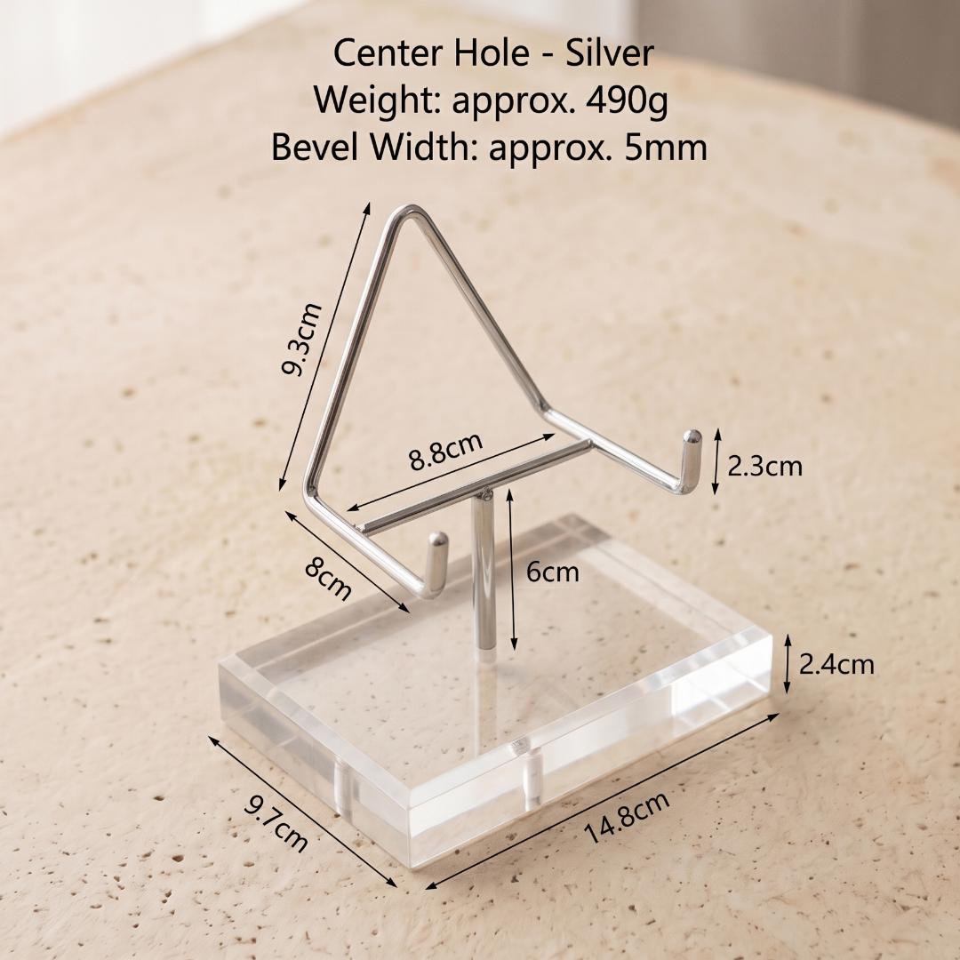 4 Prong Acrylic Crystal Display Stand, Mineral Rock Geode Specimen Holder,  Fossil Pedestal Base, Desk Decor Gift