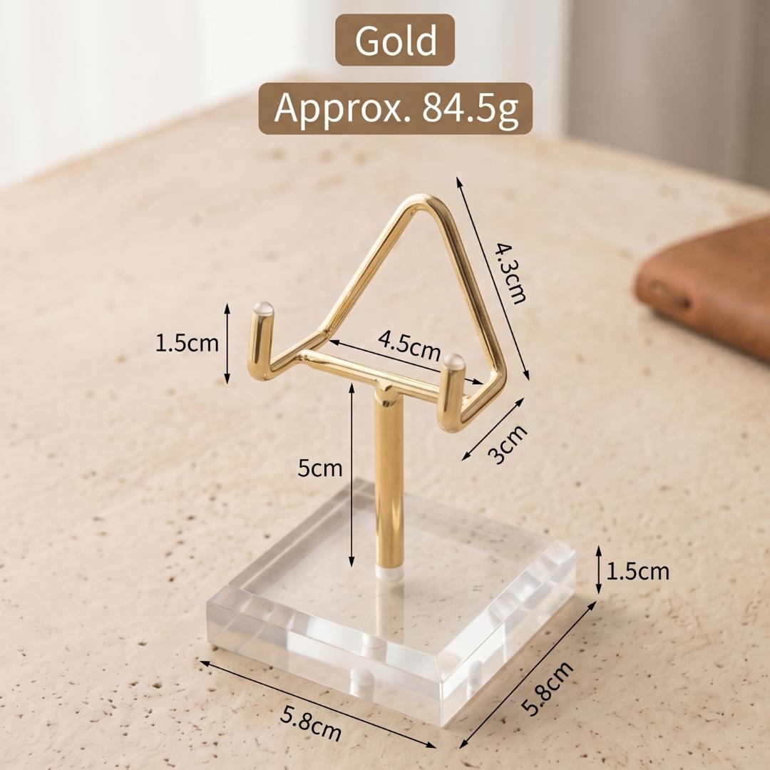 4 Prong Acrylic Crystal Display Stand, Mineral Rock Geode Specimen Holder,  Fossil Pedestal Base, Desk Decor Gift