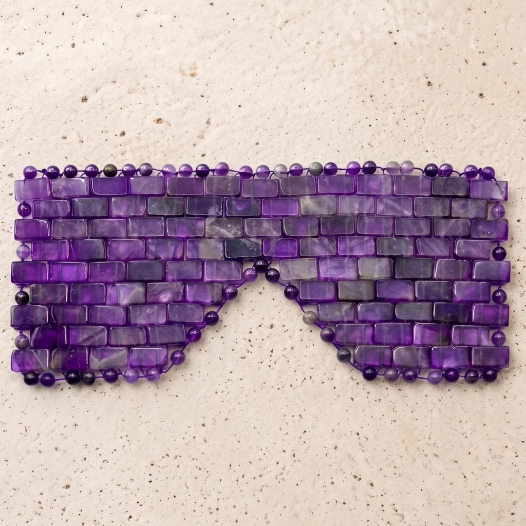 Natural Jade Stone Eye Mask, Cooling Gemstone Sleep Mask, Weighted Healing Crystal Mask, Sustainable Sleep Blindfold, Self Care Gift