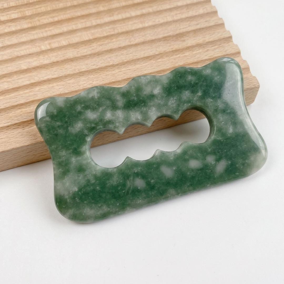 Custom Engraved Gua Sha Body Tool, Personalized Jade Massage Scraper, Natural Stone Body Sculpting Plaque, Self Care Luxury Gift for Her