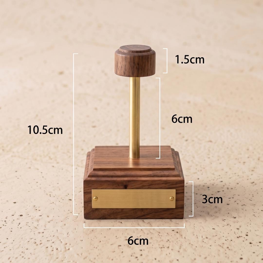 Custom Action Figure Stand Walnut Wood Base, Aesthetic Solid Wood Stand for Collectibles, Helmet Holder, Unique Gift Idea for Men