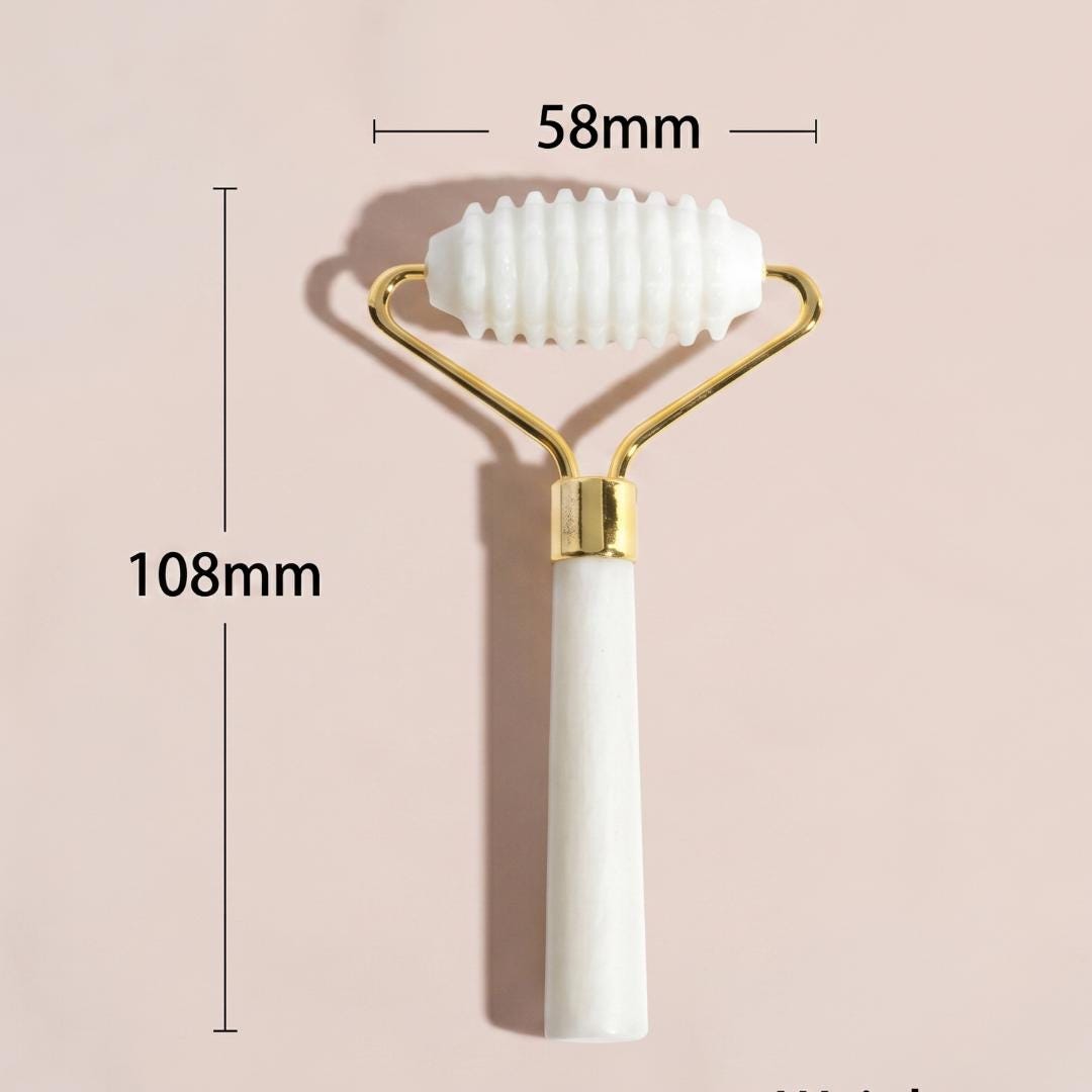 Luxury Jade Roller Gua Sha, Natural Stone Facial Massager, Premium Skin Care Ritual Tools, Self Care Luxury Gift