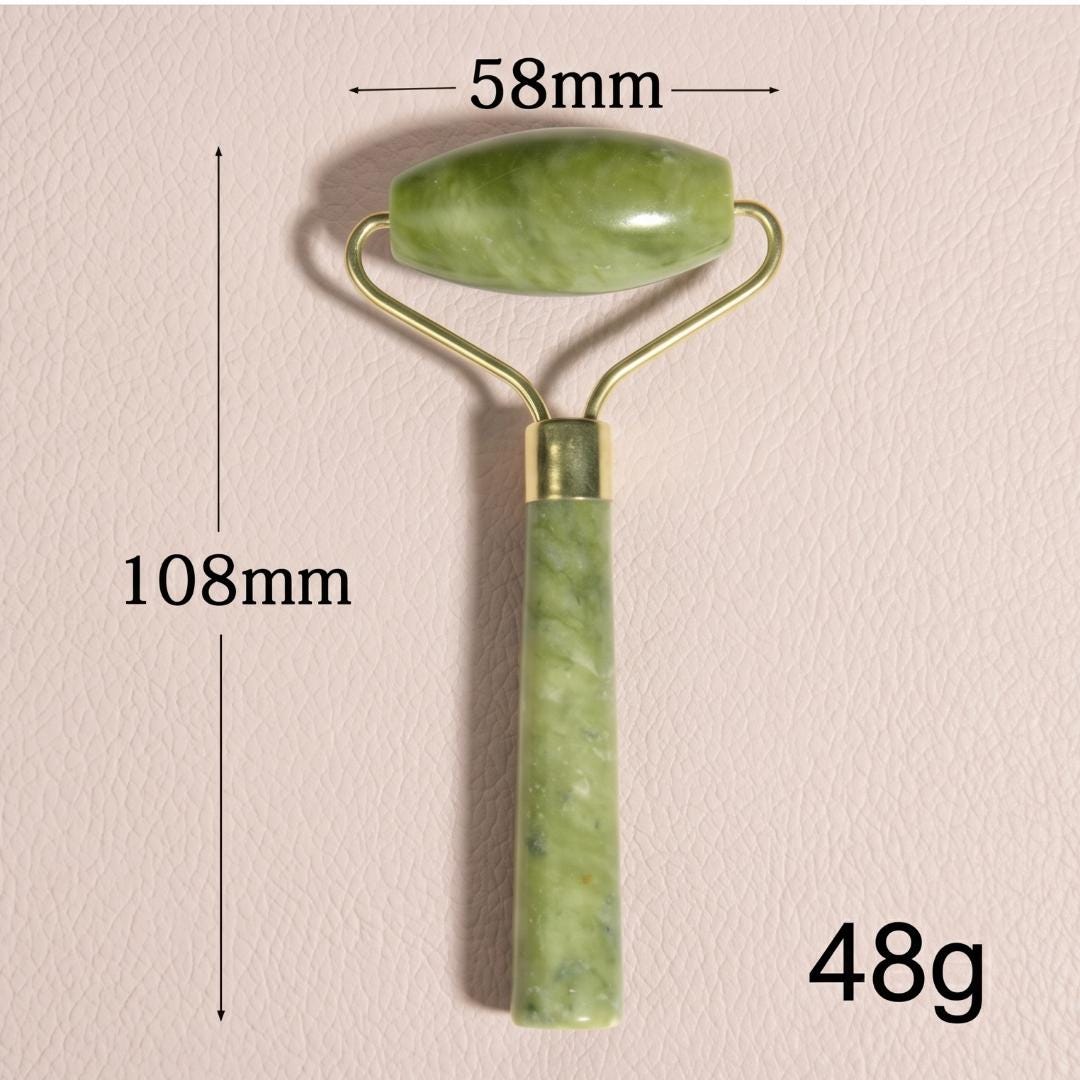 Luxury Jade Roller Gua Sha, Natural Stone Facial Massager, Premium Skin Care Ritual Tools, Self Care Luxury Gift