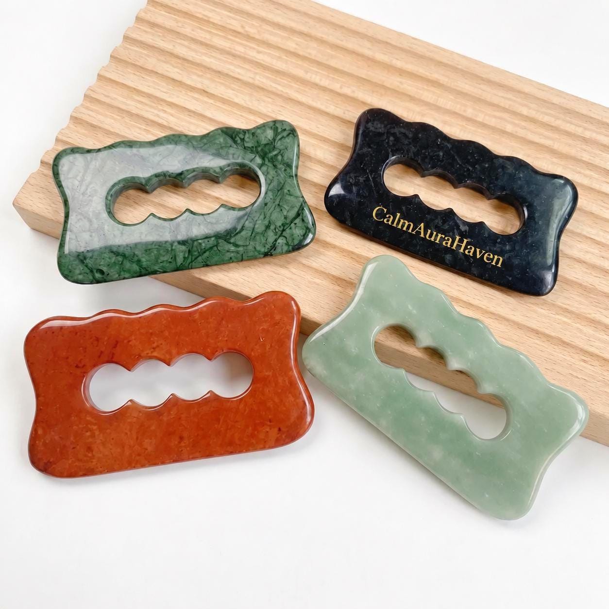 Custom Engraved Gua Sha Body Tool, Personalized Jade Massage Scraper, Natural Stone Body Sculpting Plaque, Self Care Luxury Gift for Her
