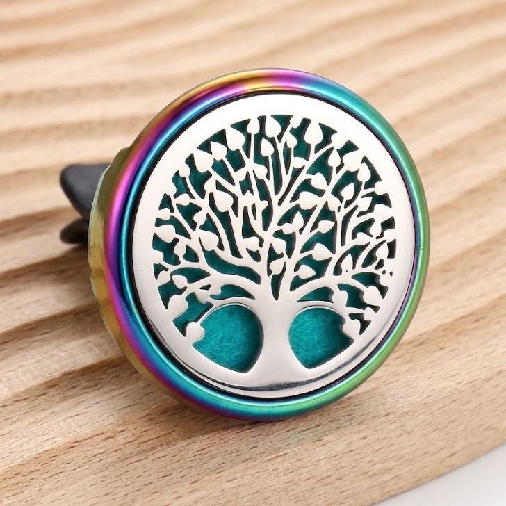 Stainless Steel Car Vent Essential Oil Diffuser Clip, Aromatherapy Air Freshener, Mini Car Air Vent Perfume, Unique Car Decor Gift