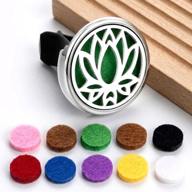 Stainless Steel Car Vent Essential Oil Diffuser Clip, Aromatherapy Air Freshener, Mini Car Air Vent Perfume, Unique Car Decor Gift