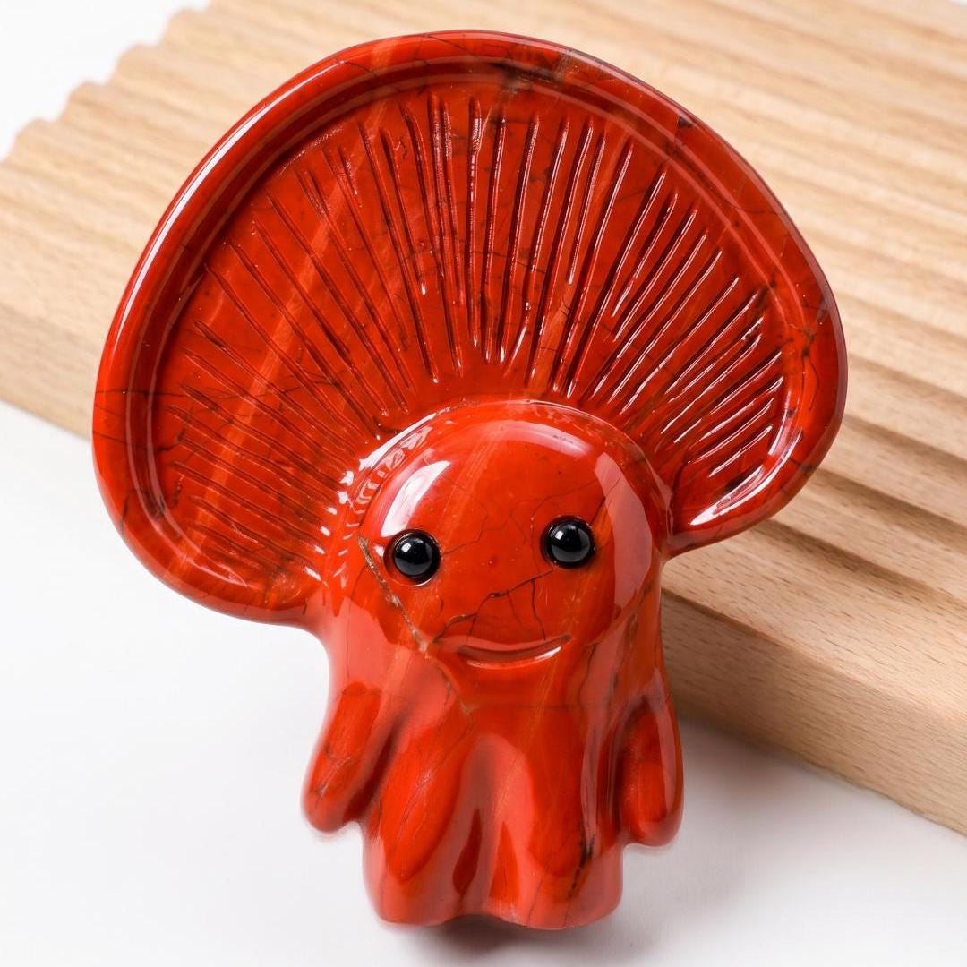 Natural Crystal Jellyfish Carving, Small Gemstone Ocean Animal Figurine, Quartz Marine Creature Statue, Cute Pocket Stone Luxury Gift
