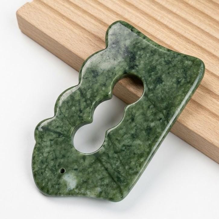 Custom Engraved Gua Sha Body Tool, Personalized Jade Massage Scraper, Natural Stone Body Sculpting Plaque, Self Care Luxury Gift for Her