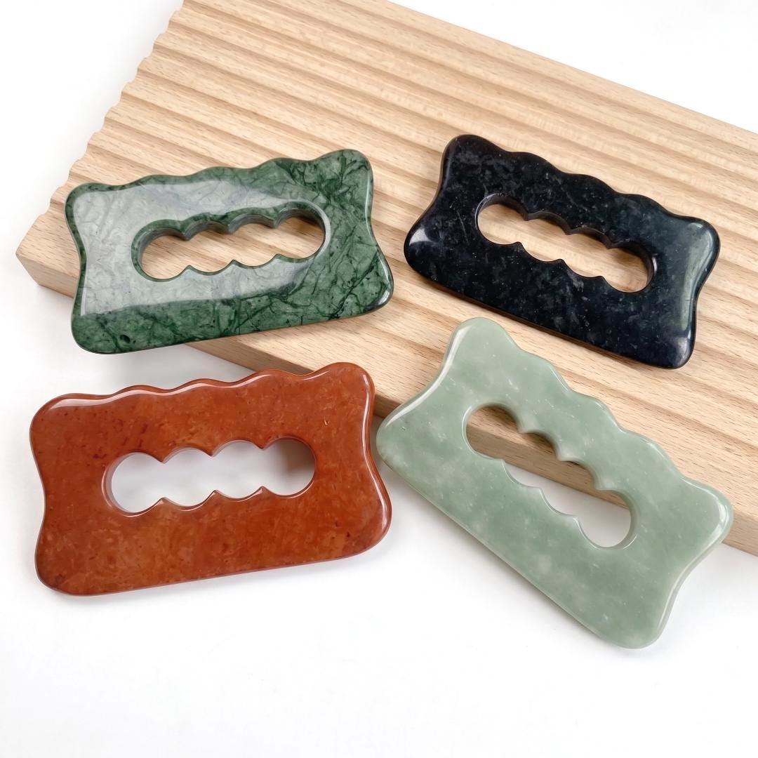 Custom Engraved Gua Sha Body Tool, Personalized Jade Massage Scraper, Natural Stone Body Sculpting Plaque, Self Care Luxury Gift for Her