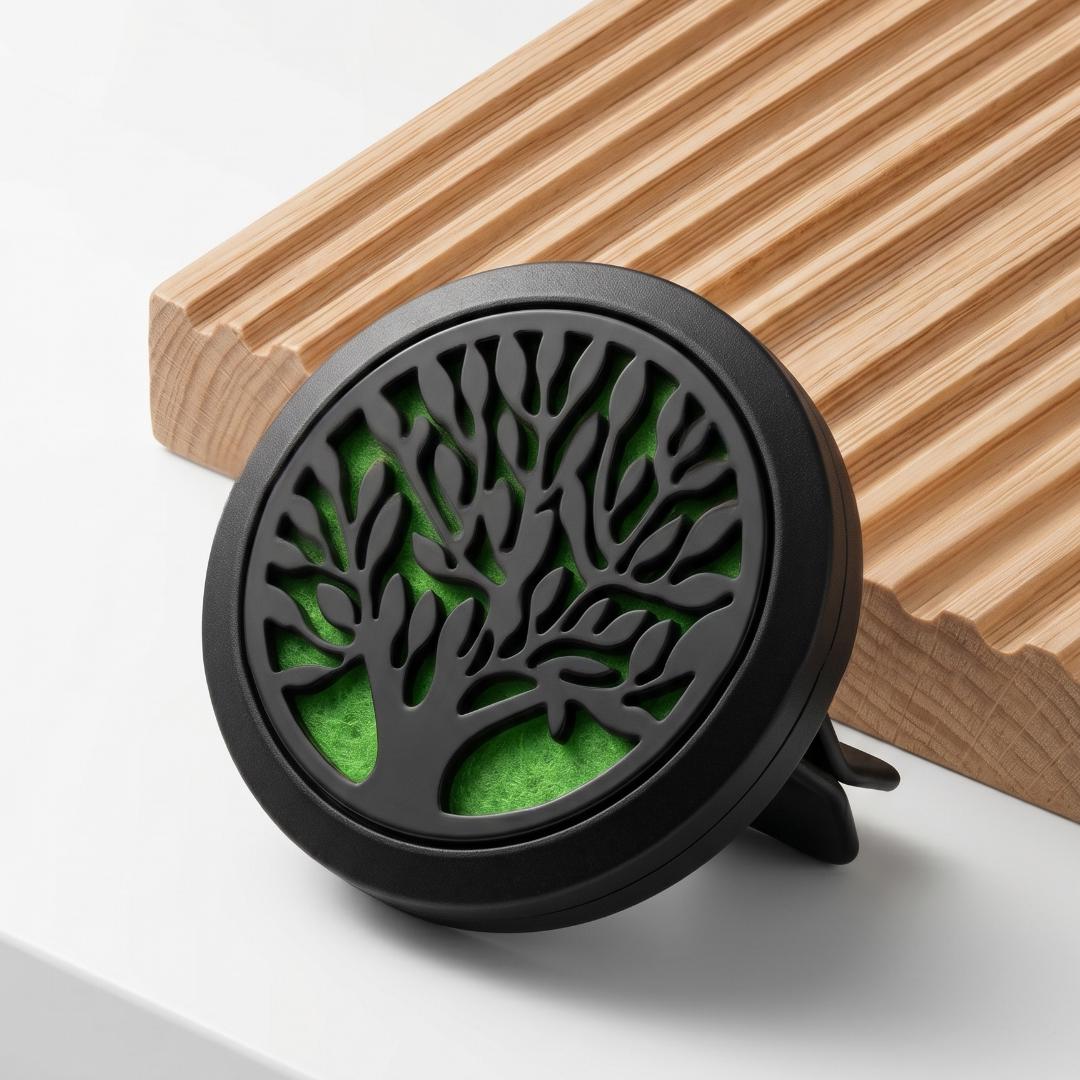Stainless Steel Black Car Vent Essential Oil Diffuser Clip, Aromatherapy Air Freshener, Mini Car Air Vent Perfume, Unique Car Decor Gift