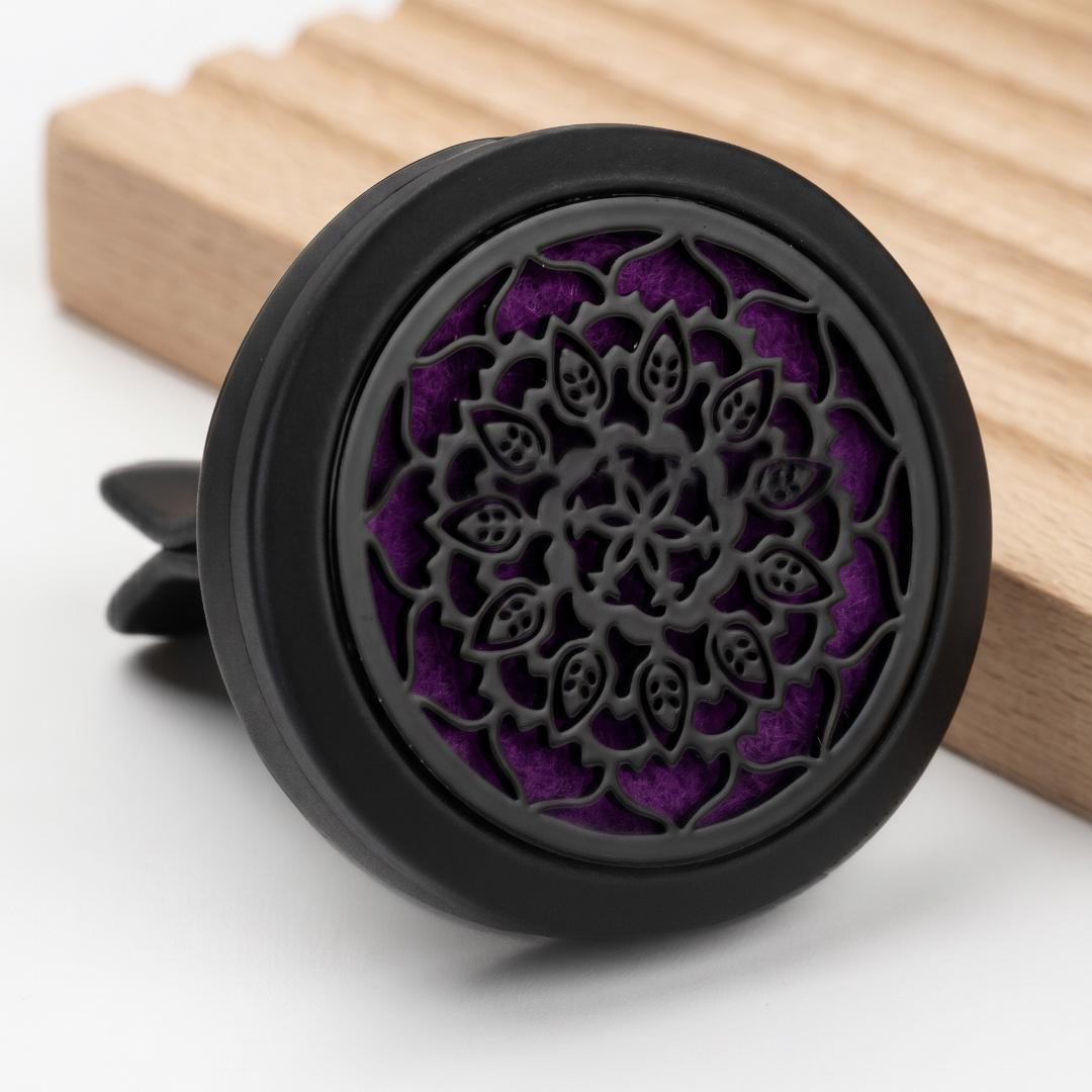 Stainless Steel Black Car Vent Essential Oil Diffuser Clip, Aromatherapy Air Freshener, Mini Car Air Vent Perfume, Unique Car Decor Gift