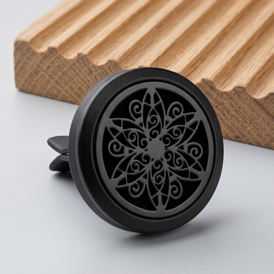 Stainless Steel Black Car Vent Essential Oil Diffuser Clip, Aromatherapy Air Freshener, Mini Car Air Vent Perfume, Unique Car Decor Gift