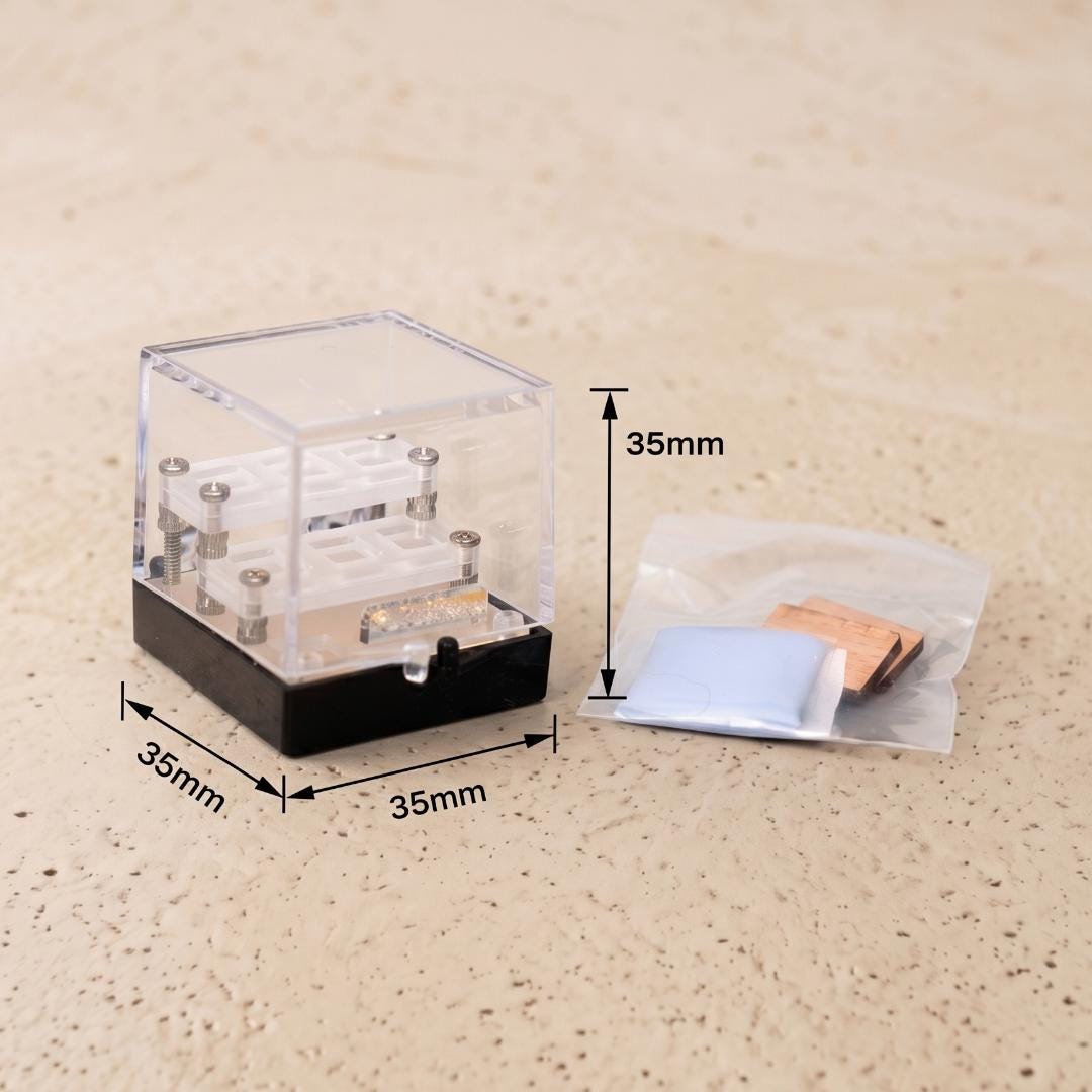 Mineral Storage Box with Three Tier Steps，Clear Perky Box for Miniature Specimen，Acrylic Crystal Display Case Tray