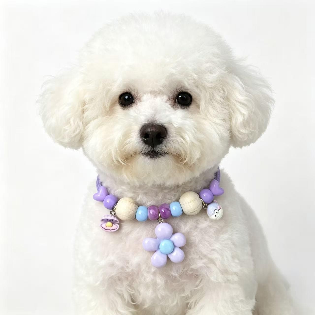 Adjustable Gemstone Dog Collar with Aromatic Wood Beads，Custom Size Pet Necklace，Premium Jewelry for Dogs and Cats Gift