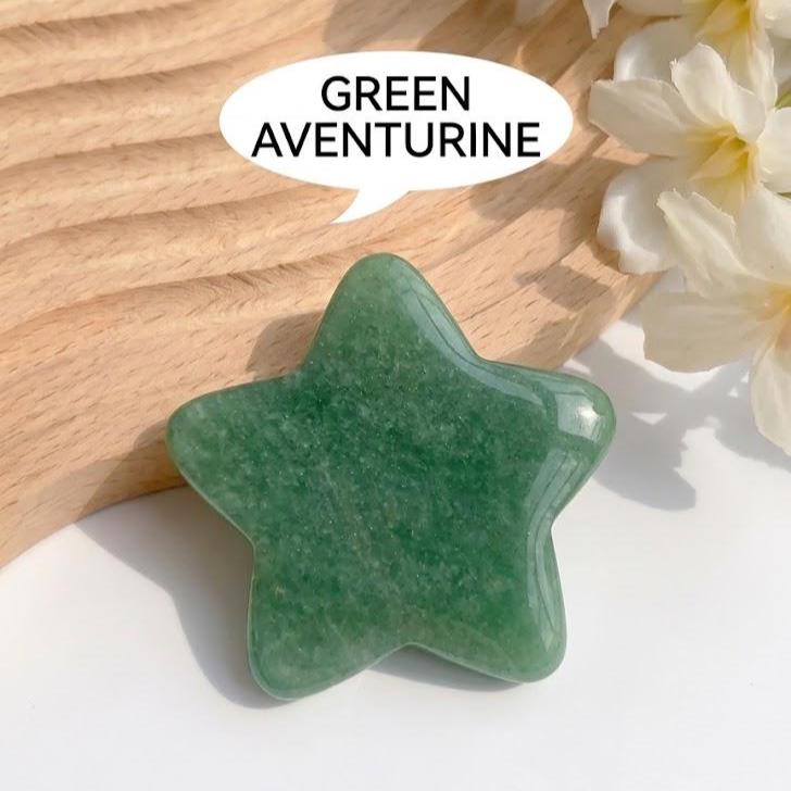 Custom Natural Gemstone Phone Grip, Star Heart Oval Crystal Phone Stand, Cute Kindle Grip Gift for Her