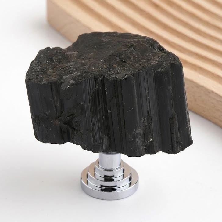 Raw Amethyst Quartz Cabinet Knobs, Natural Crystal Drawer Pulls with Screws, Unique Stone Wardrobe Handles, Ikea Hemnes Dresser Knobs Hack