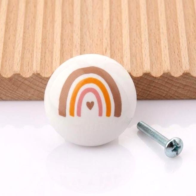 Ceramic Cabinet Knobs and Handles, Rainbow Dresser Knob, Cute Bedroom Knobs for Drawers, Cupboard Handle Pull, Home Decor