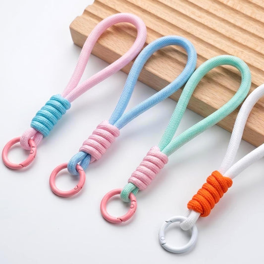 DIY Jewelry Crafting Supplies, Colorful Braided Lanyard Loop, Phone Charm Cord, Pastel Keychain Strap Backpack, Purse Charm Accessory