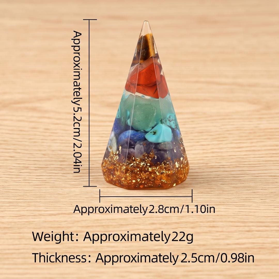 Crystal Ring Holder Cone, Orgonite Resin Jewelry Display Stand, Crystal Chips Stone Ring Organizer for Vanity, Wedding Ring Display Gift