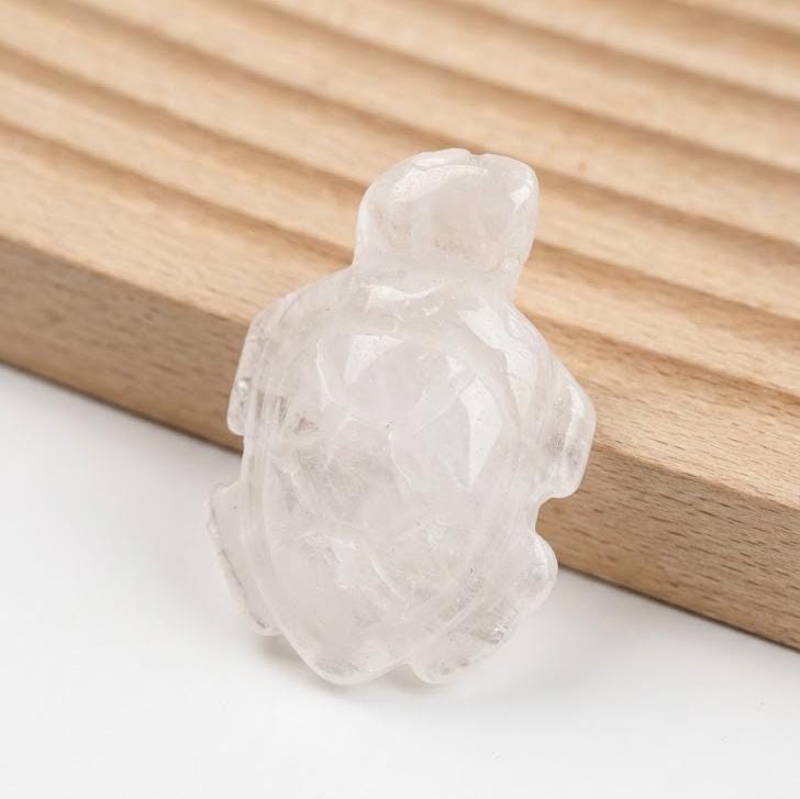 Natural Stone Turtle Figurine, Mini Gemstone Sea Turtle Statue, Handcarved Quartz Animal Charm, Cute Desk Decor, Turtle Gift for Her