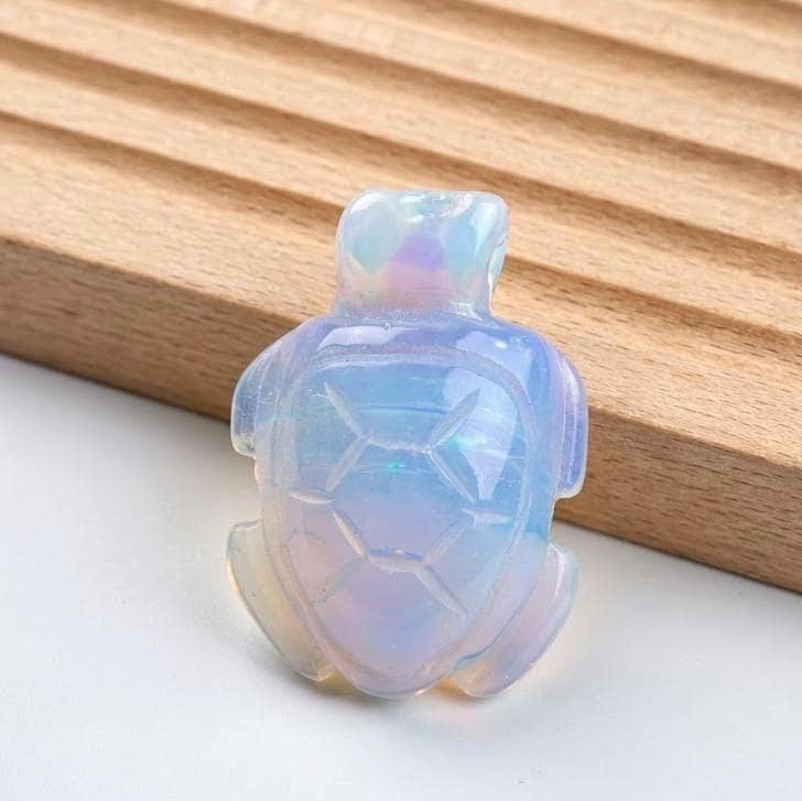 Natural Stone Turtle Figurine, Mini Gemstone Sea Turtle Statue, Handcarved Quartz Animal Charm, Cute Desk Decor, Turtle Gift for Her